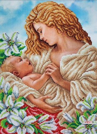 Madonna and Child Kit Bead Embroidery t-13551 photo