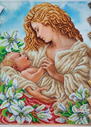 Madonna and Child Kit Bead Embroidery t-13552 photo