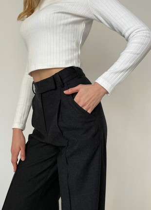 Wide black trousers with wool6 photo