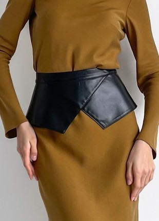 Basque belt made of eco-leather black