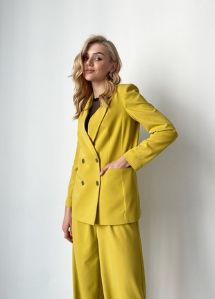Jacket with a free cut yellow4 photo