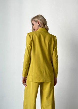 Jacket with a free cut yellow6 photo