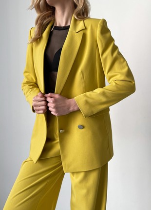 Jacket with a free cut yellow2 photo