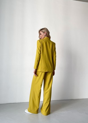 Suit jacket loose fit and maxi palazzo pants yellow5 photo