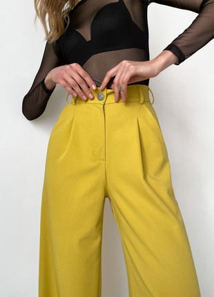 Suit jacket loose fit and maxi palazzo pants yellow8 photo