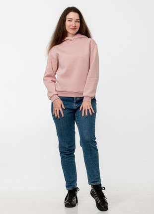Women's hoodie with embroidery "Dove of peace" pink5 photo