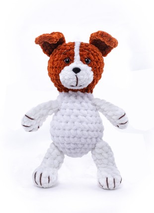 Knitted plush toy Sapper Dog Kulya5 photo
