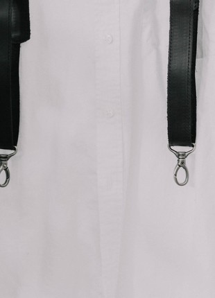 Leather suspender carabiner black3 photo