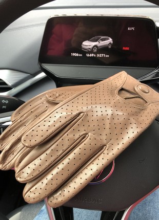 Women's  leather driving gloves2 photo