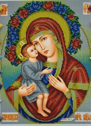 Mother of God Zhirovytska Icon Kit Bead Embroidery a3p_0682 photo