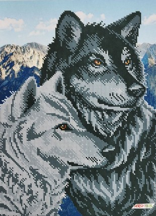 Couple of Wolves Kit Bead Embroidery a3h_3211 photo