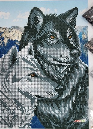 Couple of Wolves Kit Bead Embroidery a3h_3212 photo
