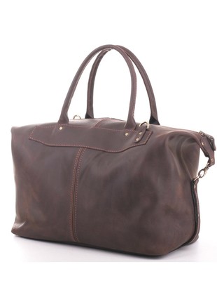 A high-quality brown satchel bag for travel