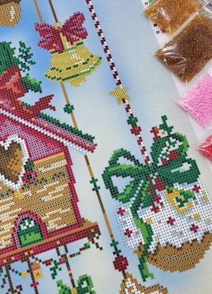 Gingerbread House Kit Bead Embroidery a3-k-11055 photo