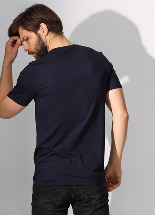 Men's T-shirt with embroidery - "Trident with a cross"3 photo
