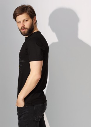 Men's T-shirt with embroidery - "Trident in the Sun"3 photo
