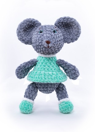 Knitted plush toy Mouse volunteer Zoryana5 photo