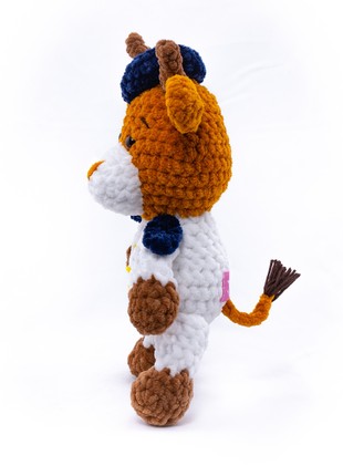 Knitted plush toy Bull Serhii from the marine corps3 photo
