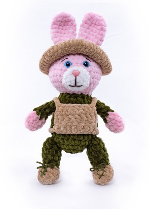 Knitted plush toy Bunny Boris from the Foreign Legion
