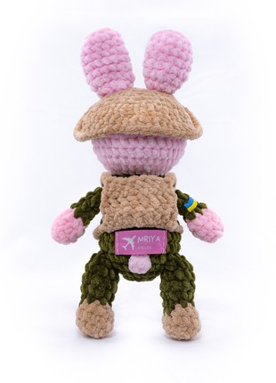 Knitted plush toy Bunny Boris from the Foreign Legion4 photo