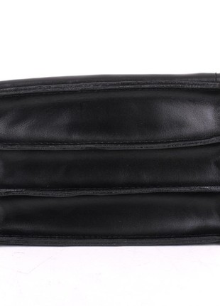 Classic black leather shoulder bag (barsetka, borsetka)9 photo