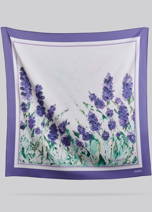 Scarf "Lavender" Size 70*70 cm customised silk shawl from Ukraine3 photo