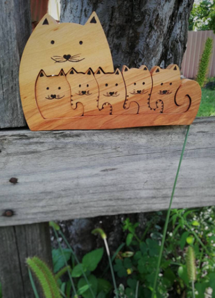 Cats animal puzzle, Animal wood toys3 photo