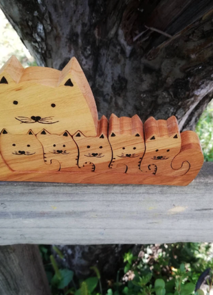 Cats animal puzzle, Animal wood toys7 photo
