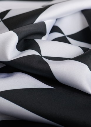 Scarf "Carpathians" Size 85*85 cm black and white silk shawl from Ukraine9 photo