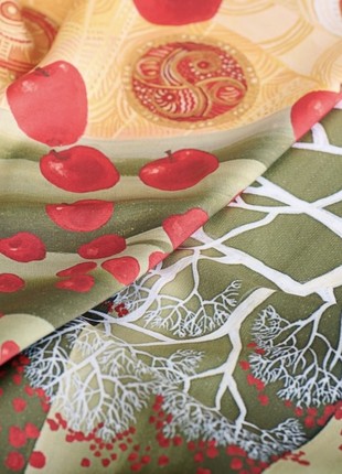 Scarf "Family Tree" Size 70*70 cm silk shawl from Ukraine7 photo