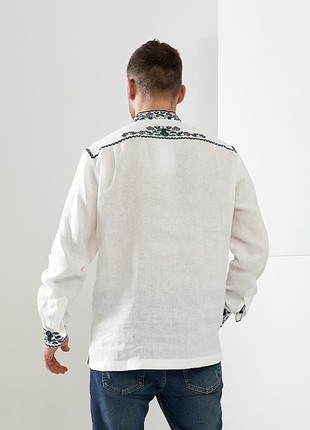 Embroidered shirt Fuchsia. White3 photo