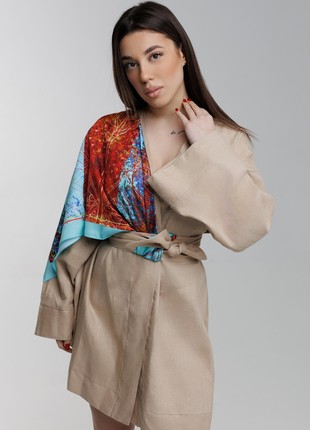 Scarf "Love Arteries" Size 85*85 cm silk shawl from Ukraine4 photo