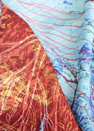 Scarf "Love Arteries" Size 57*57 cm silk shawl from Ukraine8 photo