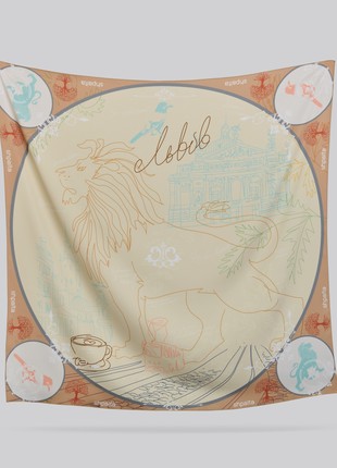 Scarf "Lviv" Size 85*85 cm silk shawl from Ukraine