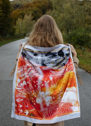 Scarf "Renaissance" Size 70*70 cm silk shawl from Ukraine