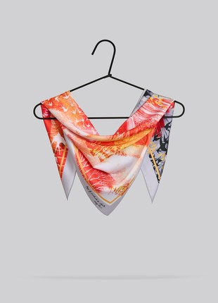 Scarf "Renaissance" Size 57*57 cm silk shawl from Ukraine