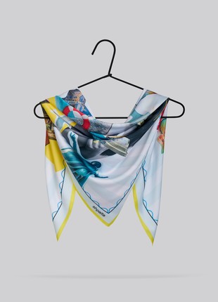 Scarf "Odesa" Size 57*57 cm silk shawl from Ukraine