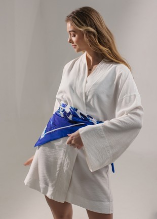 Scarf "Breath of Heaven" Size 85*85 cm silk shawl from Ukraine5 photo