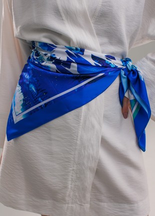 Scarf "Breath of Heaven" Size 57*57 cm silk shawl from Ukraine7 photo