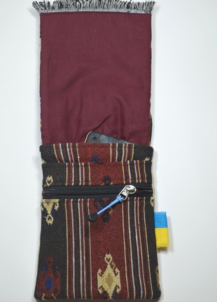 Women's bag-wallet "Haman tapestry E" handmade in ethno style.5 photo