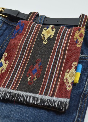 Women's bag-wallet "Haman tapestry E" handmade in ethno style.6 photo