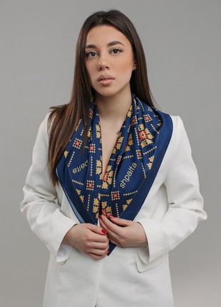 Scarf "Shpalta" Size 70*70 cm silk shawl from Ukraine2 photo