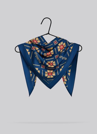 Scarf "Shpalta" Size 57*57 cm silk shawl from Ukraine