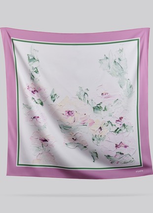 Scarf "Mallows" Size 85*85 cm silk shawl from Ukraine1 photo