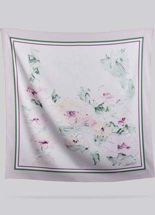 Scarf "Mallows" Size 70*70 cm silk shawl from Ukraine4 photo