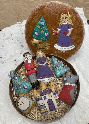 Textile fairy tale in a handmade box "The Nutcracker"