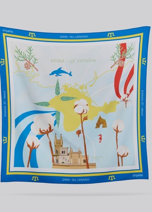 Scarf "Crimea" Size 85*85 cm silk shawl from Ukraine