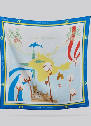 Scarf "Crimea" Size 70*70 cm silk shawl from Ukraine5 photo