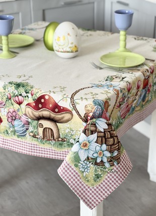 Easter tapestry tablecloth 54x70 in (137x180 cm.) festive tablecloth3 photo