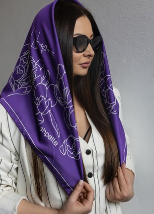 Scarf "Saffron" Size 85*85 cm silk shawl from Ukraine